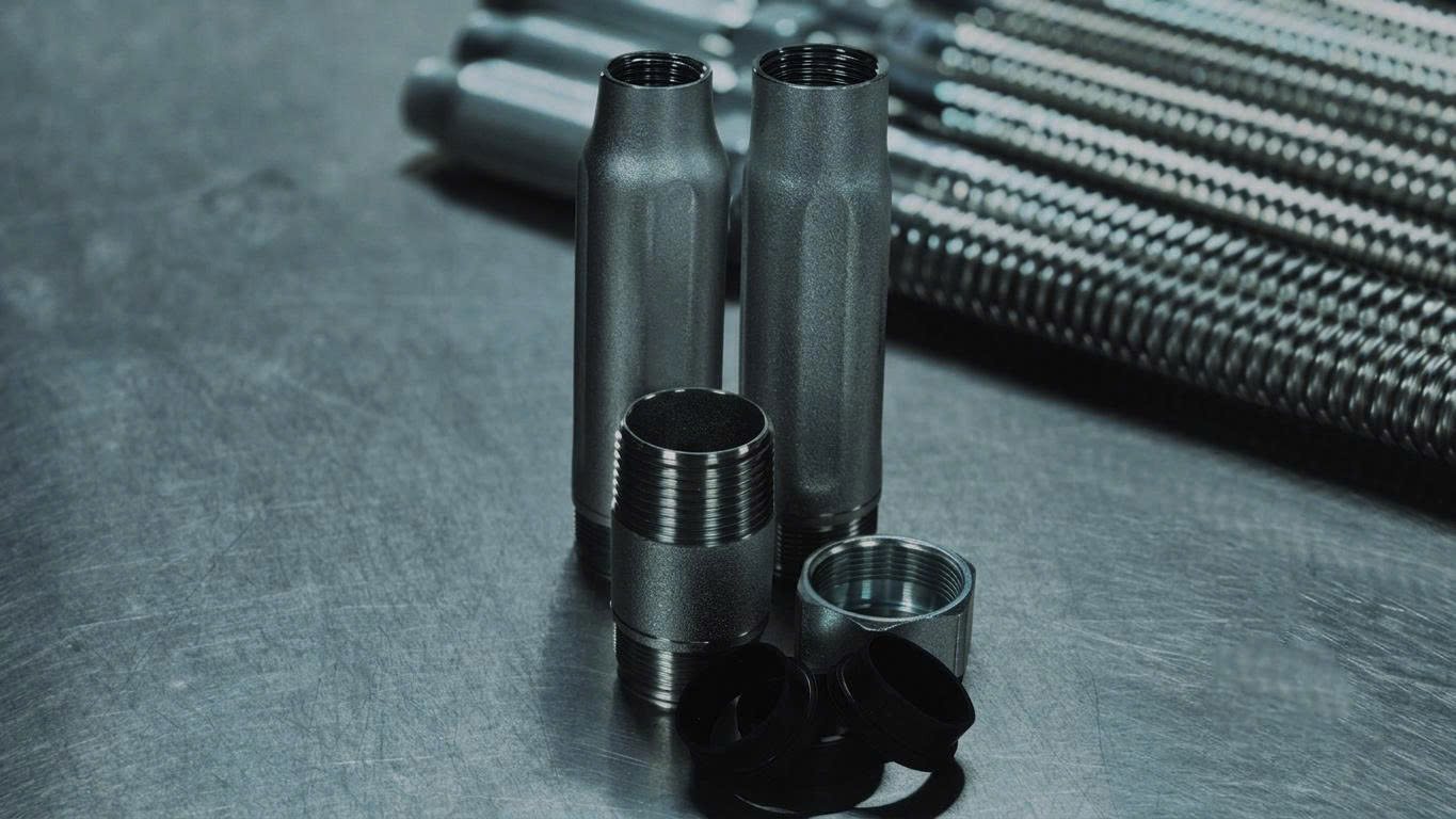 Nipple, côn giảm và gioăng inox phụ kiện ống mềm nối đầu phun sprinkler